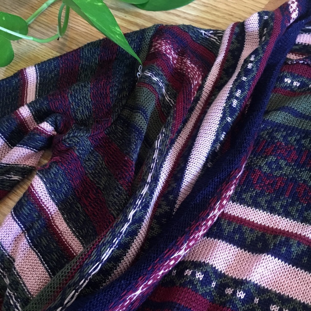 Patterned Striped Long Cardigan - Picture 4 of 5